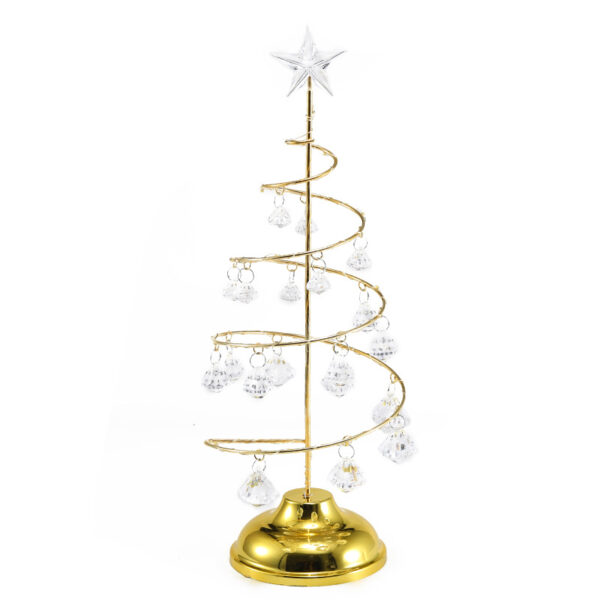 Winter Atelier LED Nightlight Christmas Tree – 33cm Metallic Tabletop Decoration