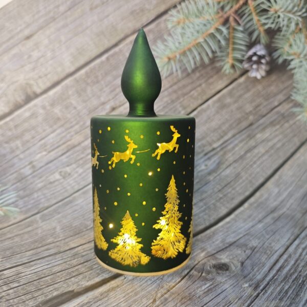 Winter Atelier LED Battery-Powered Glass Tube Candle Lamp