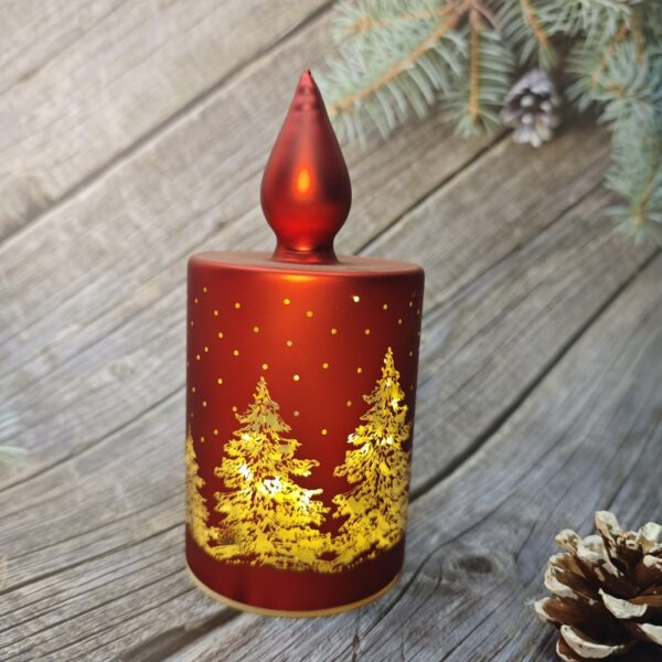 Winter Atelier LED Battery-Powered Glass Tube Candle Lamp