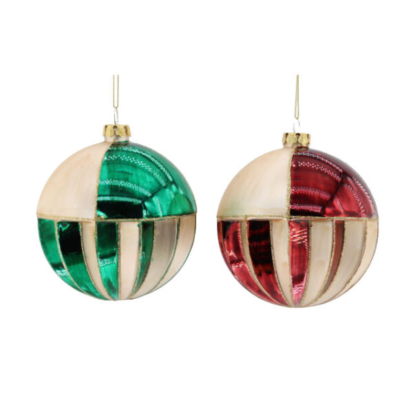 Winter Atelier Handmade Glass Ball Ornament – Elegant Fillable Sphere Set of 2