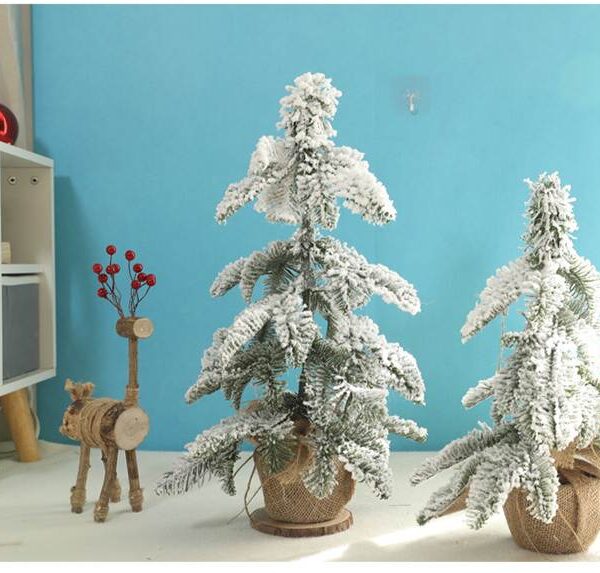 Winter Atelier Modern Style Premium Christmas Tree – 45cm White Felt Tabletop Decoration