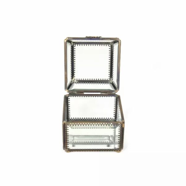 Winter Atelier Elegant Glass Jewelry Box with Lid