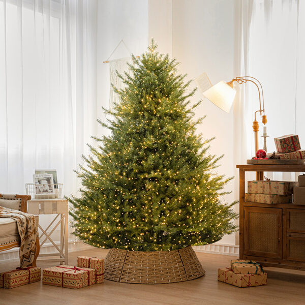 Luxury Luminous Christmas Tree Set – Standing Pure PE Leaf Ornament, Eco-Friendly Large Floor Model for Home & Commercial Spaces