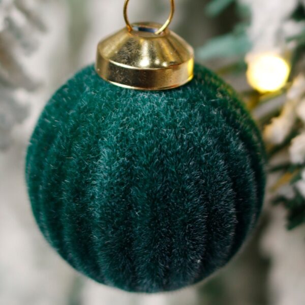 Velvet Christmas Balls – Set of 35 Hanging Ornaments