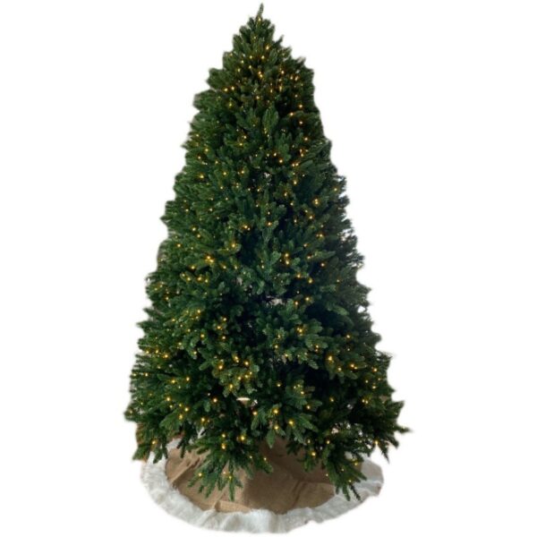 Ultra-Dense Luxurious Warm Light-Emitting Large Frame Christmas Tree – 2.5m (8.2 ft) Eco-Friendly Spruce with 650 LED Lights