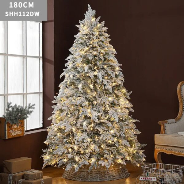 High-Quality Snow White Light Spruce Artificial Christmas Tree – 180 cm (5.9 ft) with LED Lights