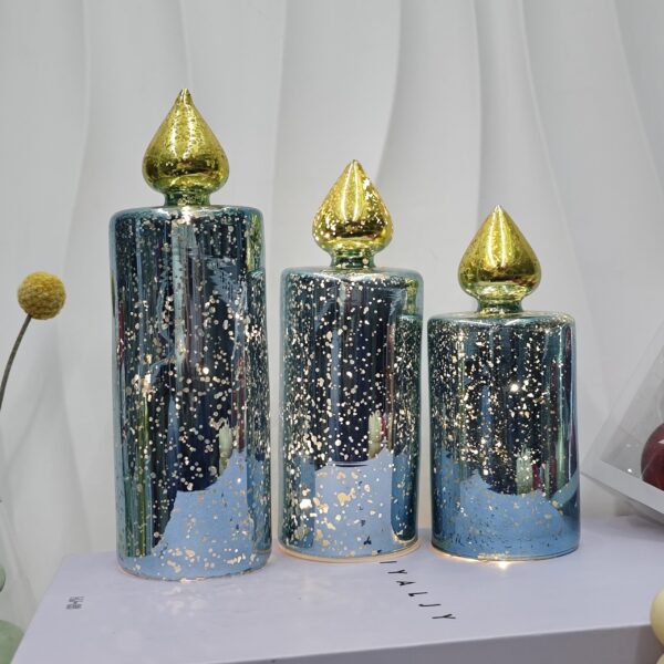 Winter Atelier Hand-Blown Glass Decorative Lamp Set of 3