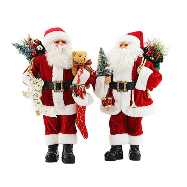 Winter Atelier Santa Claus Standing Statue – 46 cm Christmas Decoration Set of 2