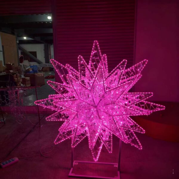 Winter Atelier LED Star Pattern Outdoor Christmas Decoration – Waterproof Garden Ornament