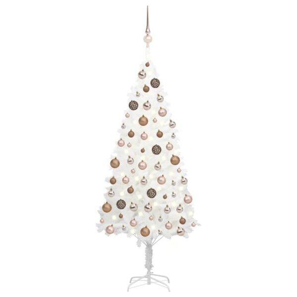 White 70.9" Pre-Lit Artificial Christmas Tree