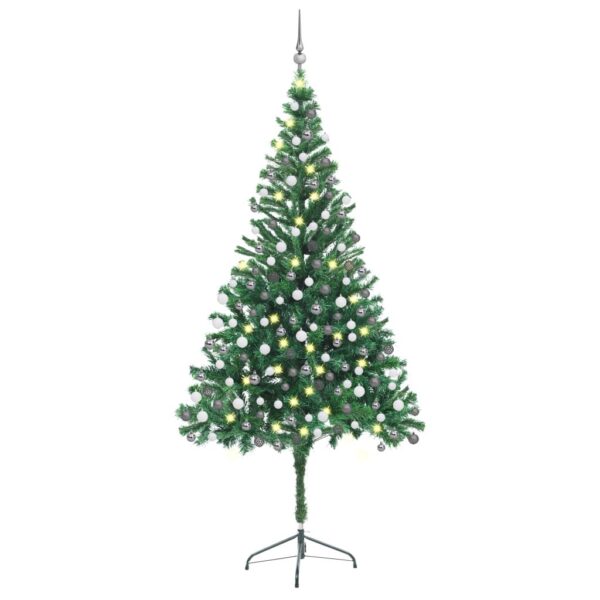 7 ft Pre-Lit Artificial Christmas Tree with 220 LED Lights – Full Pine