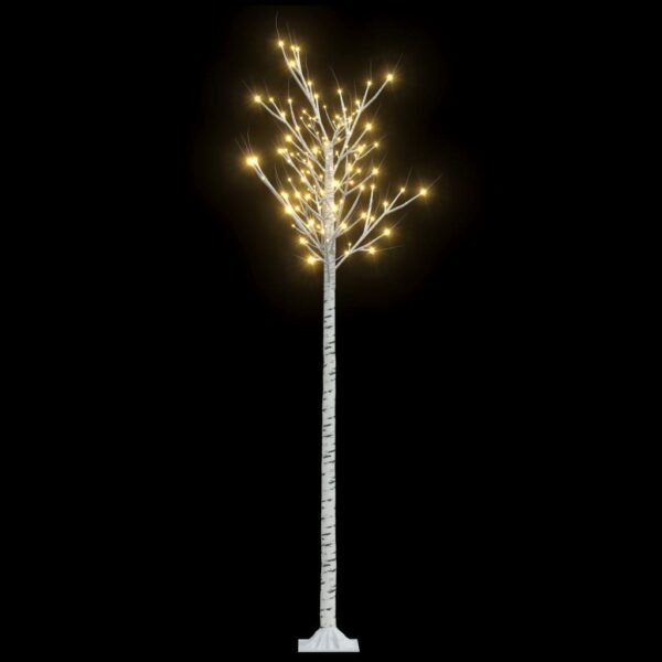 7 ft Pre-Lit Christmas Tree with 220 Warm White LED Lights – Full & Lifelike Artificial Pine Tree